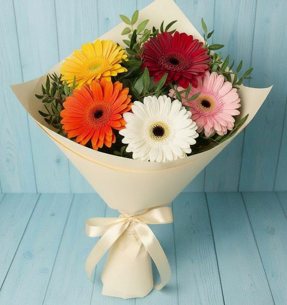 Букет цветов из: Герберы в Шигоны