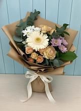 Букет цветов из:  Герберы и Хризантемы в Шигоны