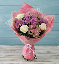 Букет цветов из:  Герберы #REPLACE_PRED# Шигоны