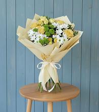 Букет цветов из:  Хризантемы и Розы #REPLACE_PRED# Шигоны