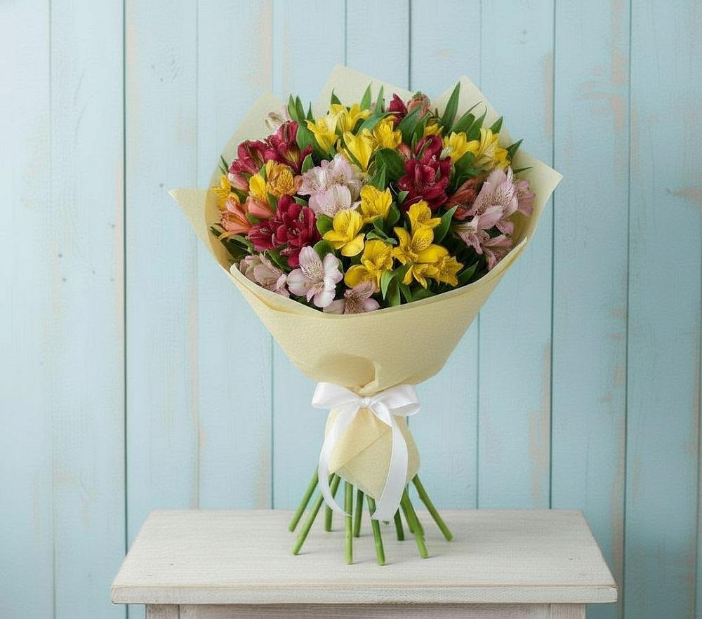 Букет цветов из: Альстромерии в Шигоны