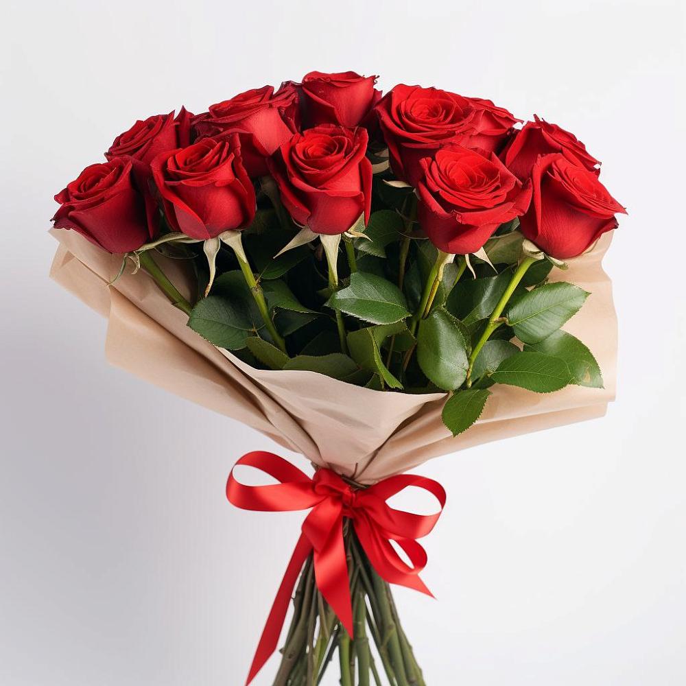 Букет 11 Красных роз Эдлесс Лав в Шигоны